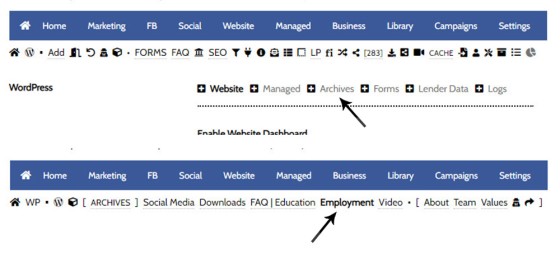 Employment Module Navigation