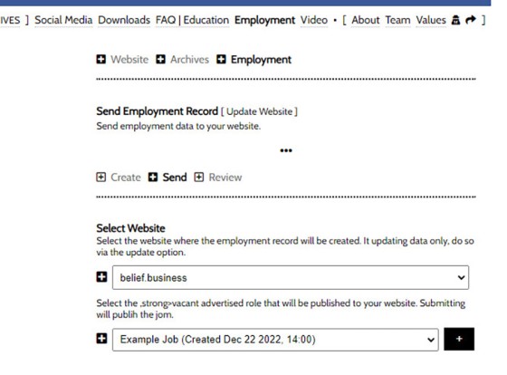 Send Employment Record Website