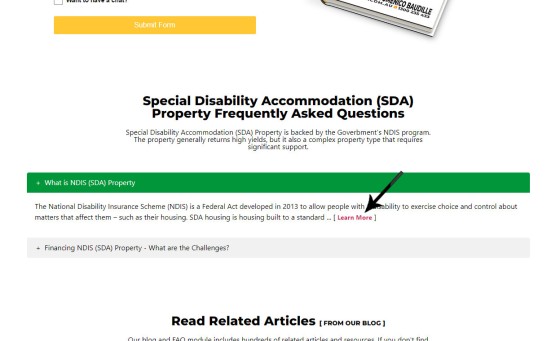 SDA FAQ Accordion Panel