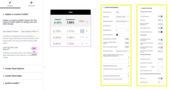 Lender Widget Elementor Build