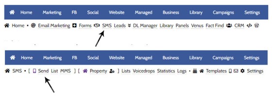 SMS and MMS Module Navigation