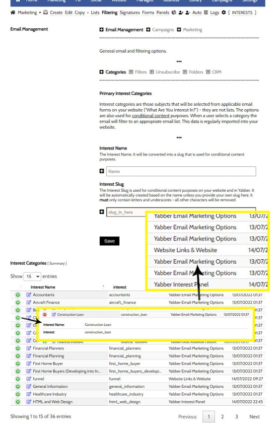 Email Marketing Filtering