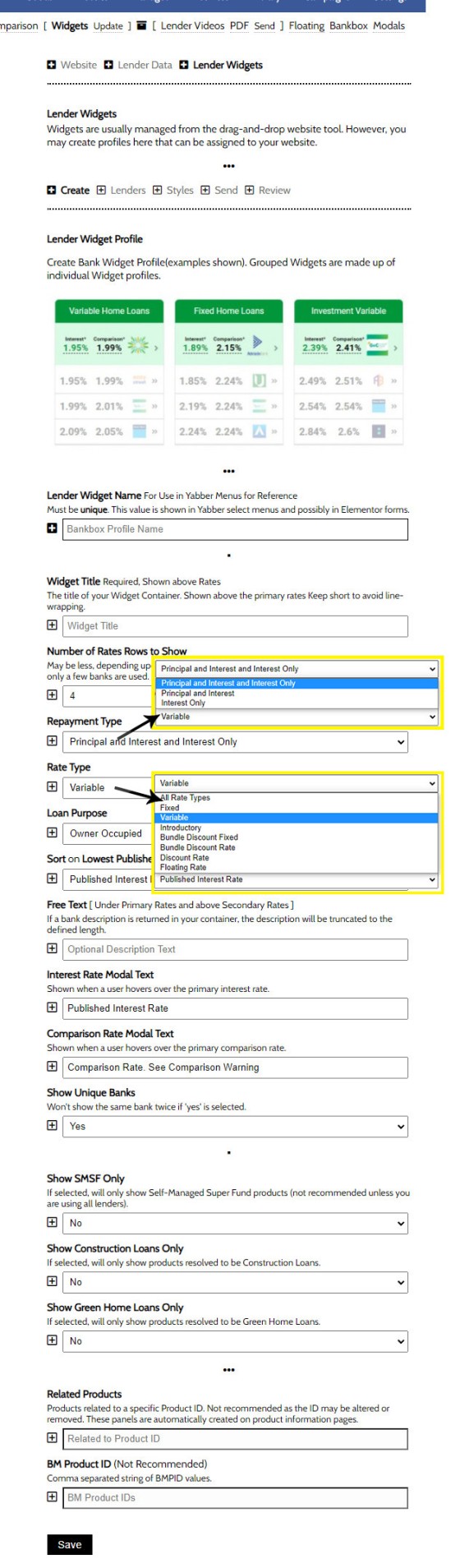 Widget Lender Profile Widget Lender Profile