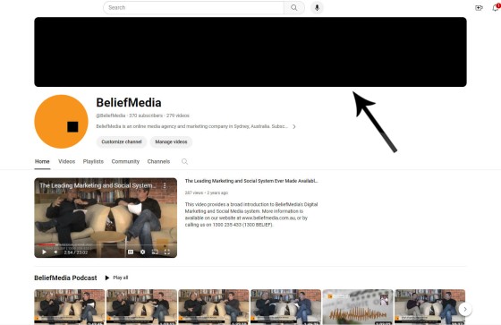 YouTube BeliefMedia Channel Banner