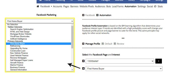 Facebook Conditional Page Interest