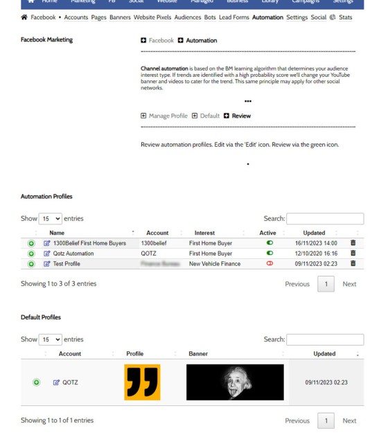 Facebook Conditional Profile Review