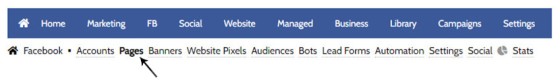 Facebook Page Navigation Facebook Page Navigation