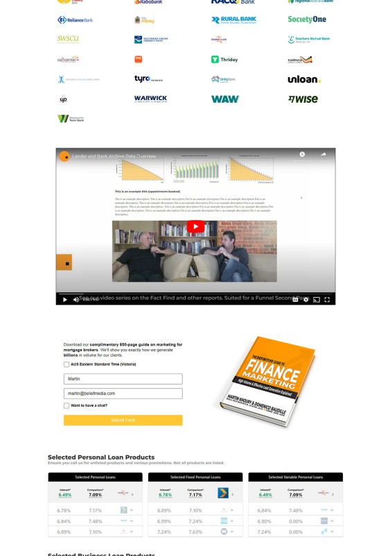 Lender Archive Video Website