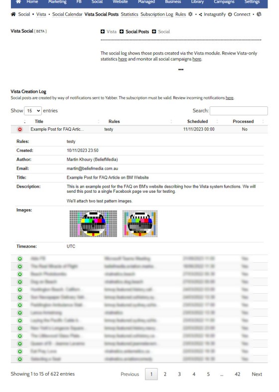 Vista Social Posts Schedule Vista Social Posts Schedule