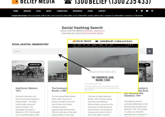 Website Social Hashtag Search
