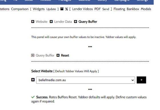 Lender Rate Buffer Reset