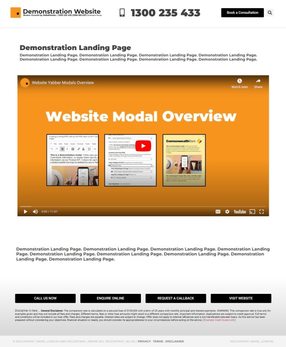 Video Landing Pages