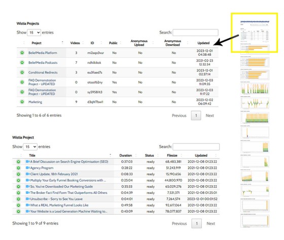 Review Projects and Statistics