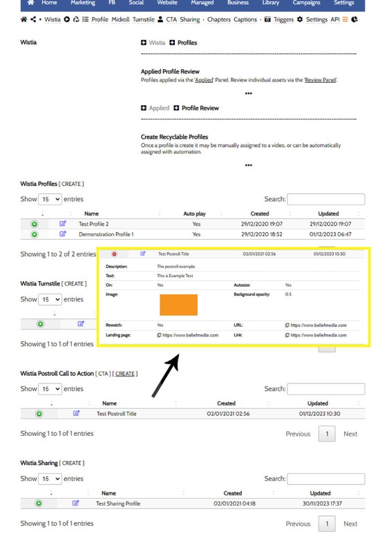 Wistia Postroll CTA Review