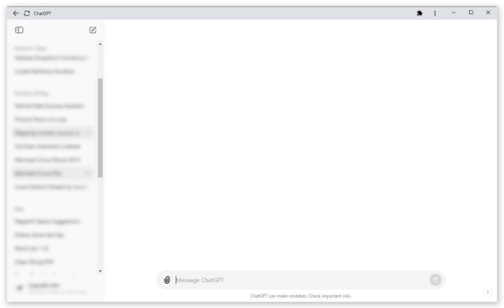Chrome Application Window