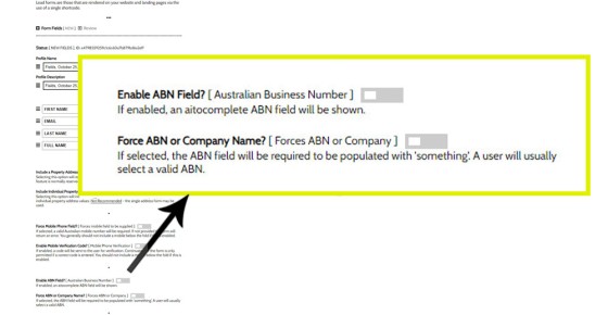 ABN Enable Field in Yabber ABN Enable Field in Yabber