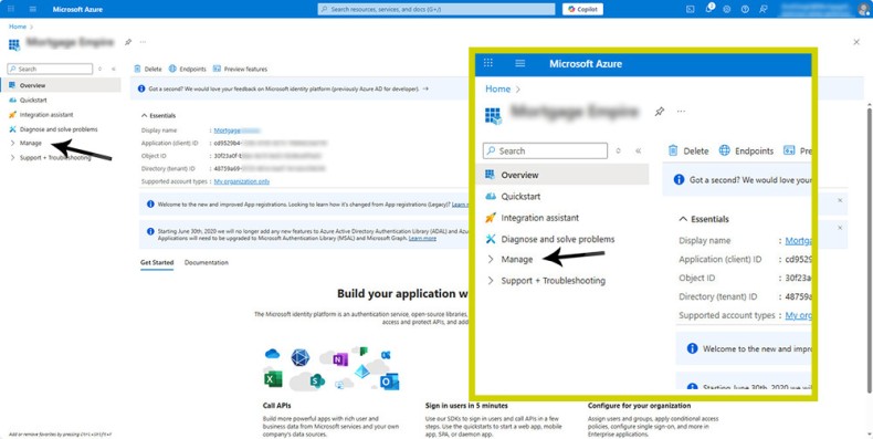 Application Manage Azure