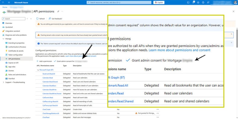 Grant admin consent