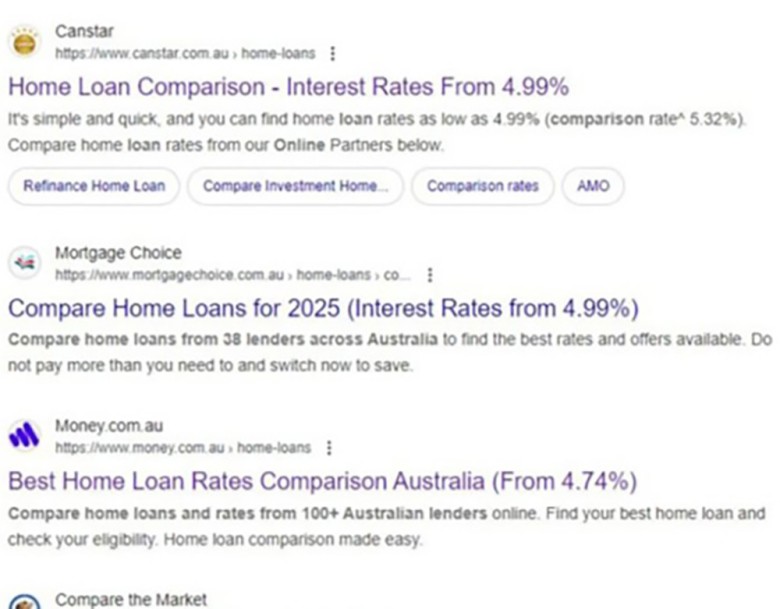 Search Engine Rate Bait