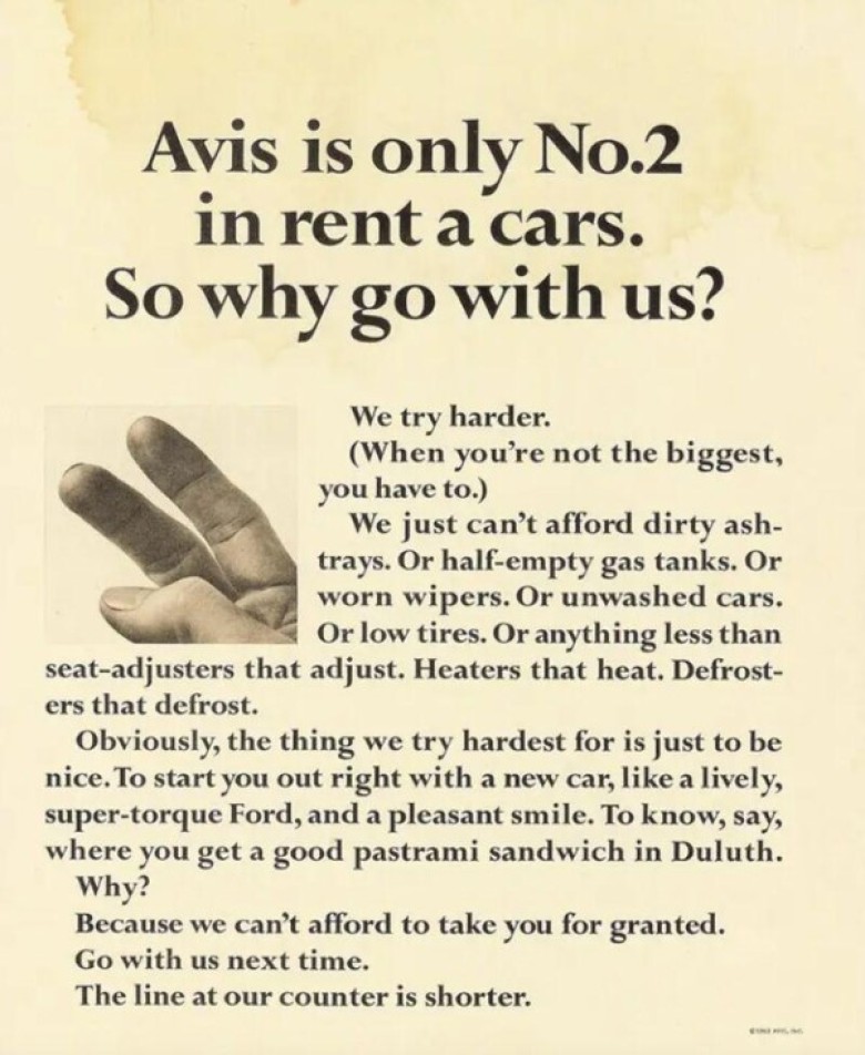 Avis, We Try Harder, 1960 Avis, We Try Harder, 1960