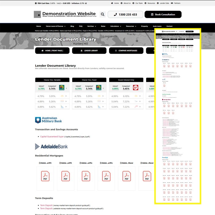 Lender Document Library
