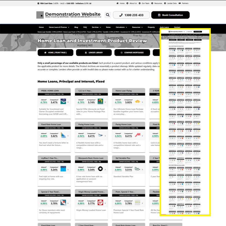 Lender Product Library Page Lender Product Library Page