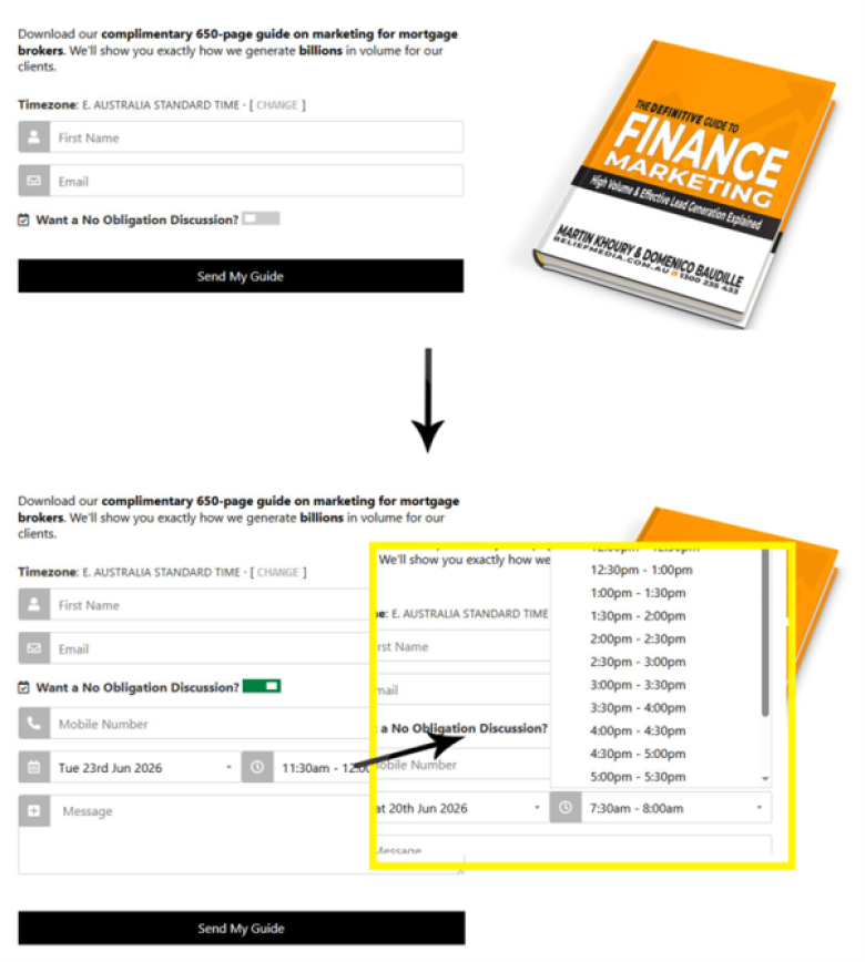 Form with Integrated Calendar Form with Integrated Calendar