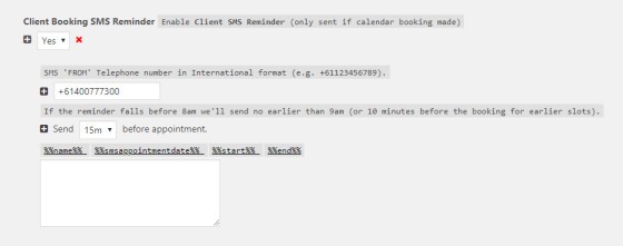 Client Reminder SMS