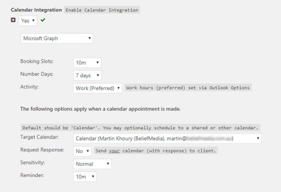 Calendar Integration