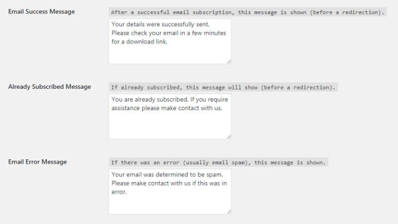 Custom Email Messages