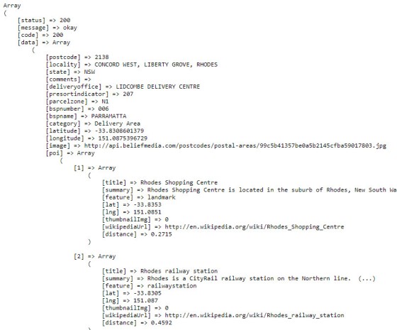 Australia Postcode Search and API