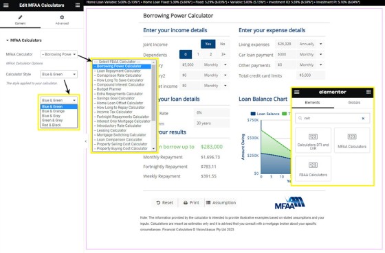 Add MFAA or FBAA Calculator