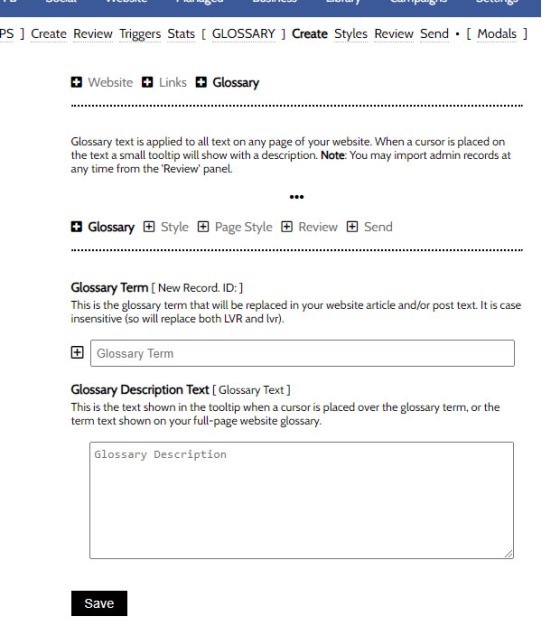 Create Glossary Term Create Glossary Term