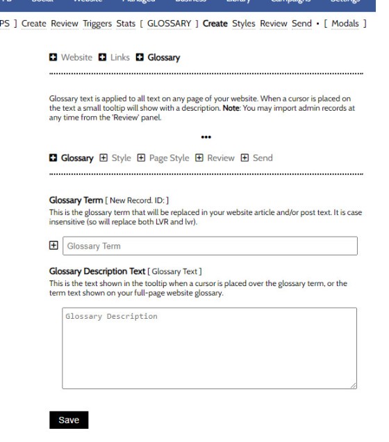 Create Glossary Term