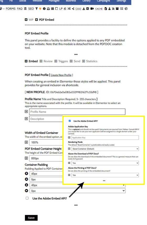 PDF Embed Define Profiles PDF Embed Define Profiles