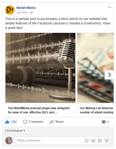 Facebook Carousel Blog Posts