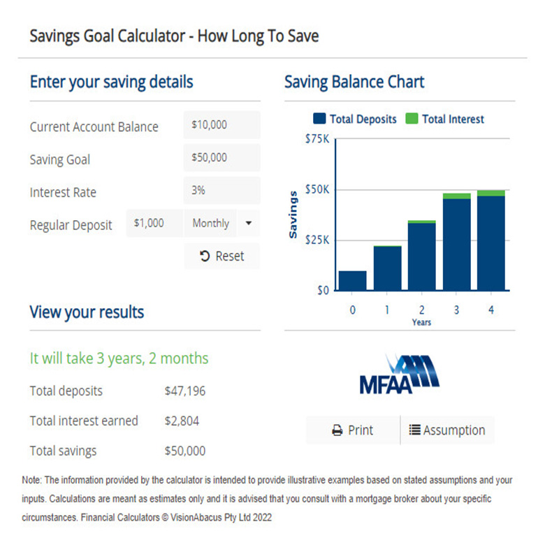 Savings Calculator