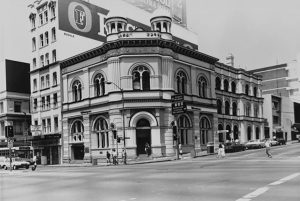 ES&A Bank, corner of Queen and Creek Streets, Brisbane, circa 1972